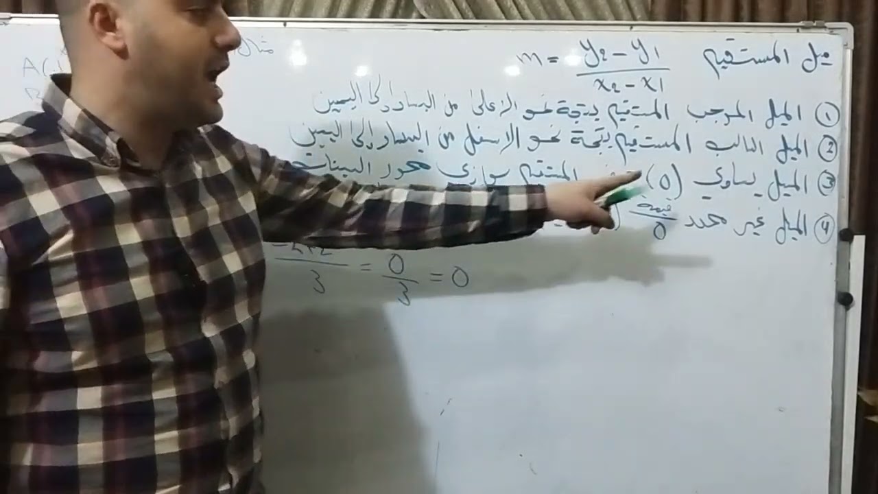 ميل المستقيم والمقطع السيني والصادي  الثالث متوسط 