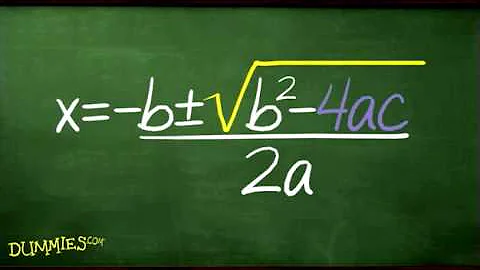 How to Use the Quadratic Formula to Solve Algebraic Equations For Dummies