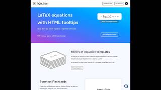 Beautiful LaTeX equations with HTML tooltips. Introducing EQBuilder.org