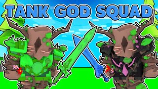 The TANKING GOD SQUAD! (Roblox Bedwars)