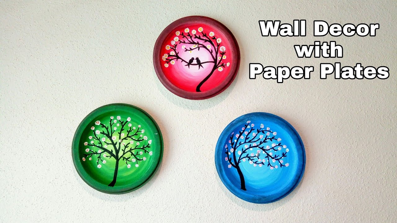 DIY Wall Decor  Simple Painting on Paper Plates 
