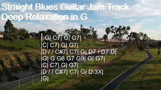 Straight Blues Guitar Jam Track for Deep Relaxation in G