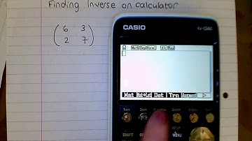 Inverse of a 2x2 matrix on a casio fx-CG50