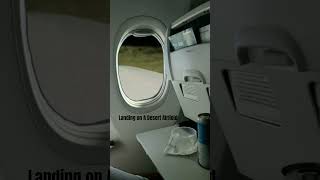 Landing on a desert airfield