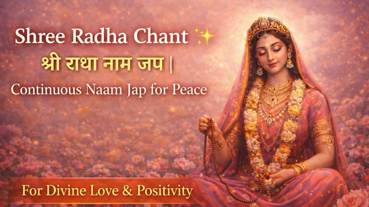 Shree Radha Chant ✨ | श्री राधा नाम जप | Continuous Naam Jap for Peace
