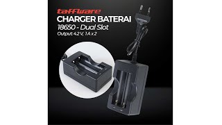 Charger Baterai 18650 Dual Slot 2 Cell Battery Casan Portable Taffware