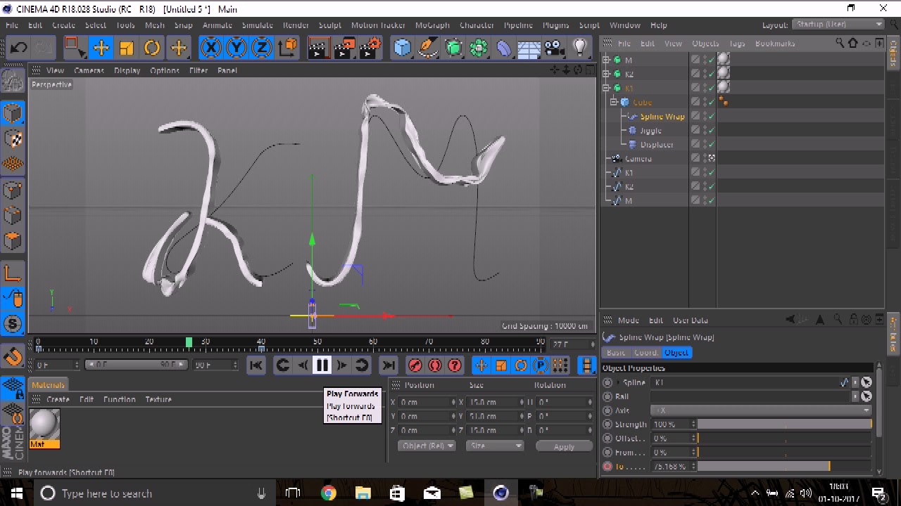 CINEMA 4D TUTORIALS wavy text - YouTube