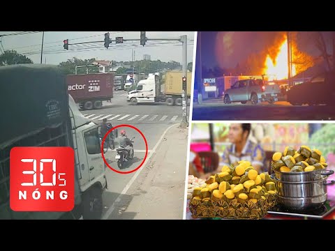 Video Bản tin 30s Nóng: Mẹ mang thai chở con 5 tuổi bị xe... - youtube