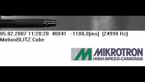 Ultra-Sensitive High-Speed Buffer Camera: Projectile leaving gun barrel