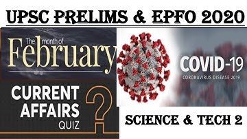 INSIGHTS IAS-SCIENCE & TECH PART 2 QUIZ FEBRUARY 2020:UPSC/STATE_PSC/SSC/RBI