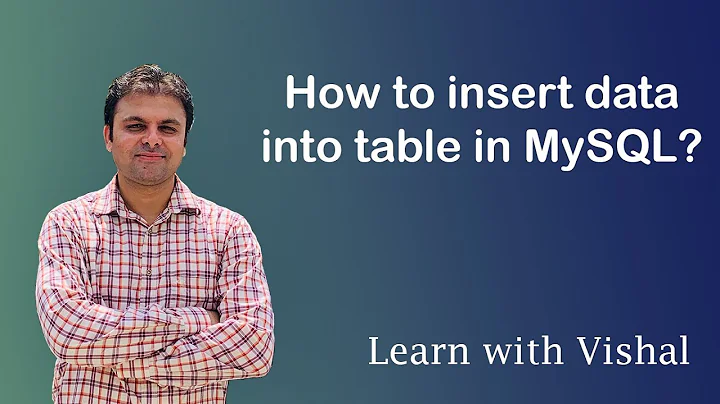 Insert Data into a Table in MySQL | Syntax to insert record | Learn MySQL | Learn with Vishal