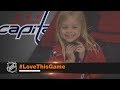 Young girl overjoyed after receiving puck from Brett Connolly