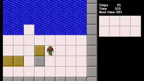 CCLP1 level 16 solution - 281 seconds