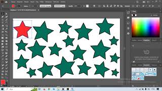 Adobe Illustrator Renk Tonları Değişimi Yıldız Aracıyla
