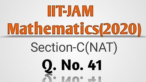 IIT-JAM Previous year question