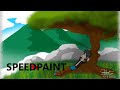 Speedpaint chilling on the cliffside