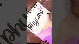 ✨Easy Front Page Design for Physics✨#shorts #shortvideo#frontpage #art #diy #calligraphy