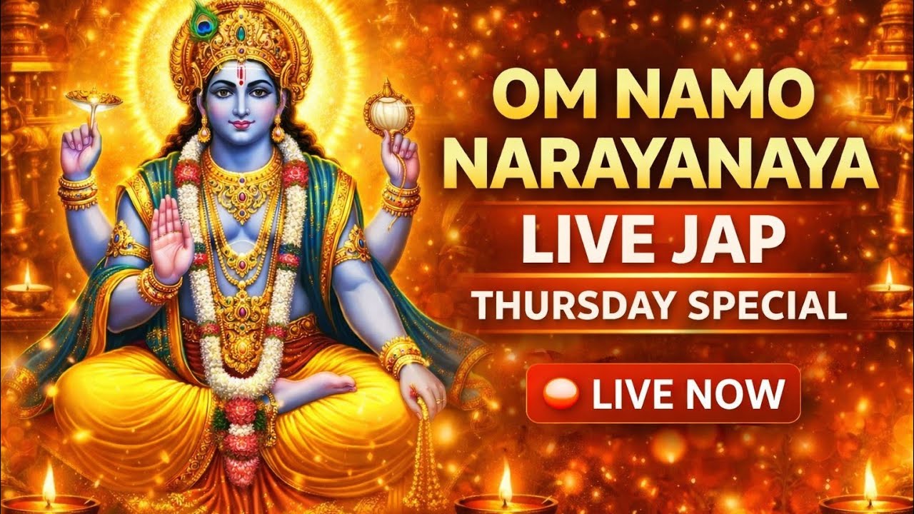 Lord Vishnu Mantra LIVE | Om Namo Narayanaya Chanting | Peace & Positivity