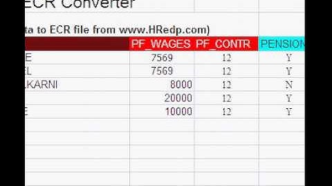 Excel to Provident Fund ECR file Converter