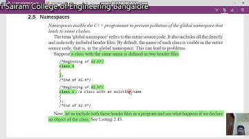 LectureVideo 18CS45 Module- 2- Namespaces- Reji Thomas
