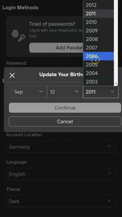 Set the wrong birthday on your #Roblox account (under 13)? You can now change it!