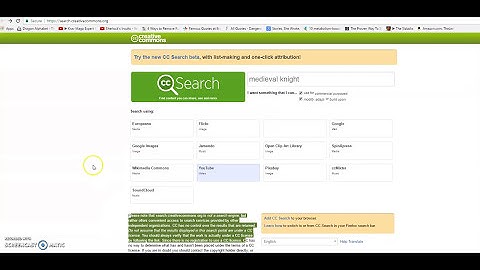 Searching for Creative Commons Licensed Media