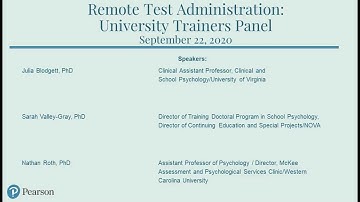 Teaching Remote Assessment Panel