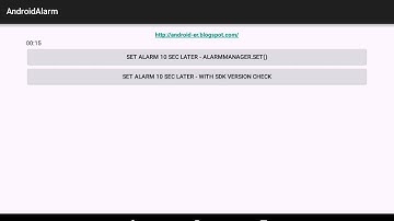 Example of using AlarmManager to trigger BroadcastReceiver / alarmManager.set() and setExact()