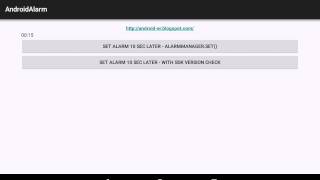 Example of using AlarmManager to trigger BroadcastReceiver / alarmManager.set() and setExact() screenshot 5