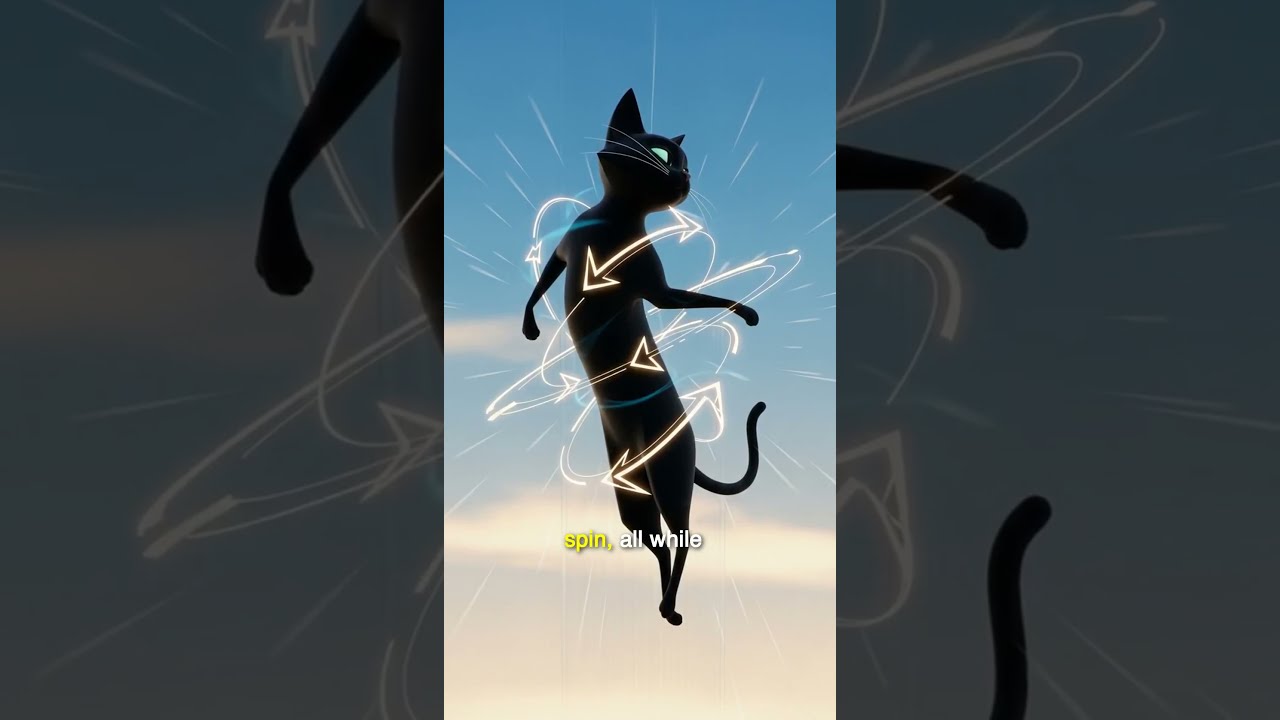 “How Cats Rotate in Midair — Without Pushing Anything”