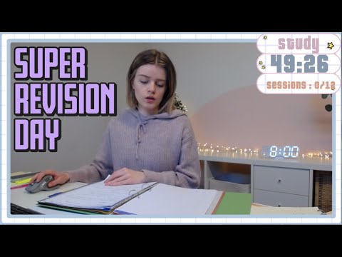 Study with me! LIVE - SUPER REVISION DAY - *12 HOURS* (with motivational break talks)