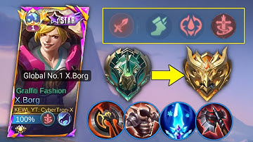 X.BORG NEW EMBLEM AND BUILD TO FASTER RANK UP IN THIS 2025!! | X.BORG BEST BUILD 2025 | MLBB