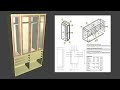 Sketchup tutorial; how to design cabinet + vray render
