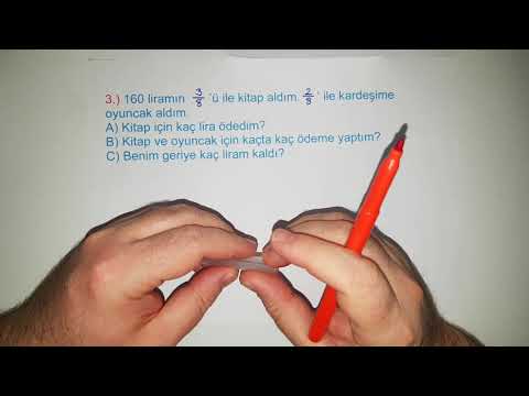4. Sınıf Kesir Problemleri 6