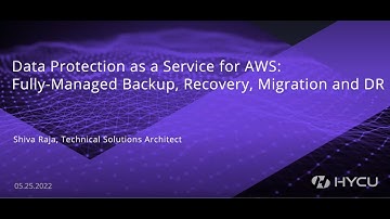 Data-Protection as a Service for AWS with HYCU