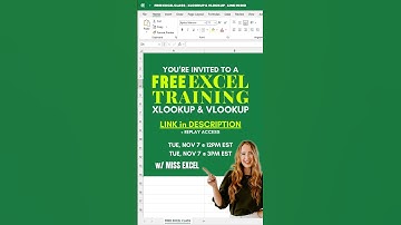 ‼️FREE Excel Class‼️ #excel #exceltips #exceltutorial