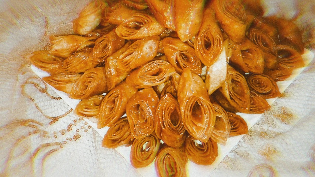 بلا زبدة بلا بيض أبلا زيت فقط بمكونات بسيطة حضري معسلة لسان العصفور أو لسان الطير مقرمشة مجعبة