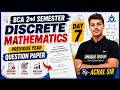🔥Discrete Mathematics || BCA 2nd Sem || PYQ Solution 📚 || DAY-07
