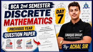 🔥Discrete Mathematics || BCA 2nd Sem || PYQ Solution 📚 || DAY-07