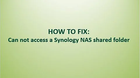 How to fix:  Can not access a synology nas shared folder from windows or Mac