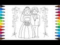 Drawing bride groom | bride groom drawing | drawing for kids | very easy & simple drawing & color