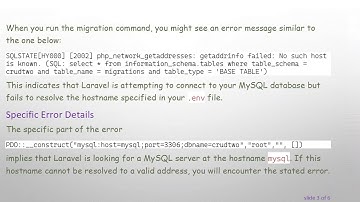 Resolving SQLSTATE[HY000] [2002] php_network_getaddresses Error in Laravel 8