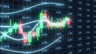 3d candlestick chart crypto exchange finance Stock Footage Video