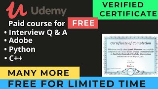 Udemy free courses certificate | udemy coupon code 2021 #udemyfreecourse