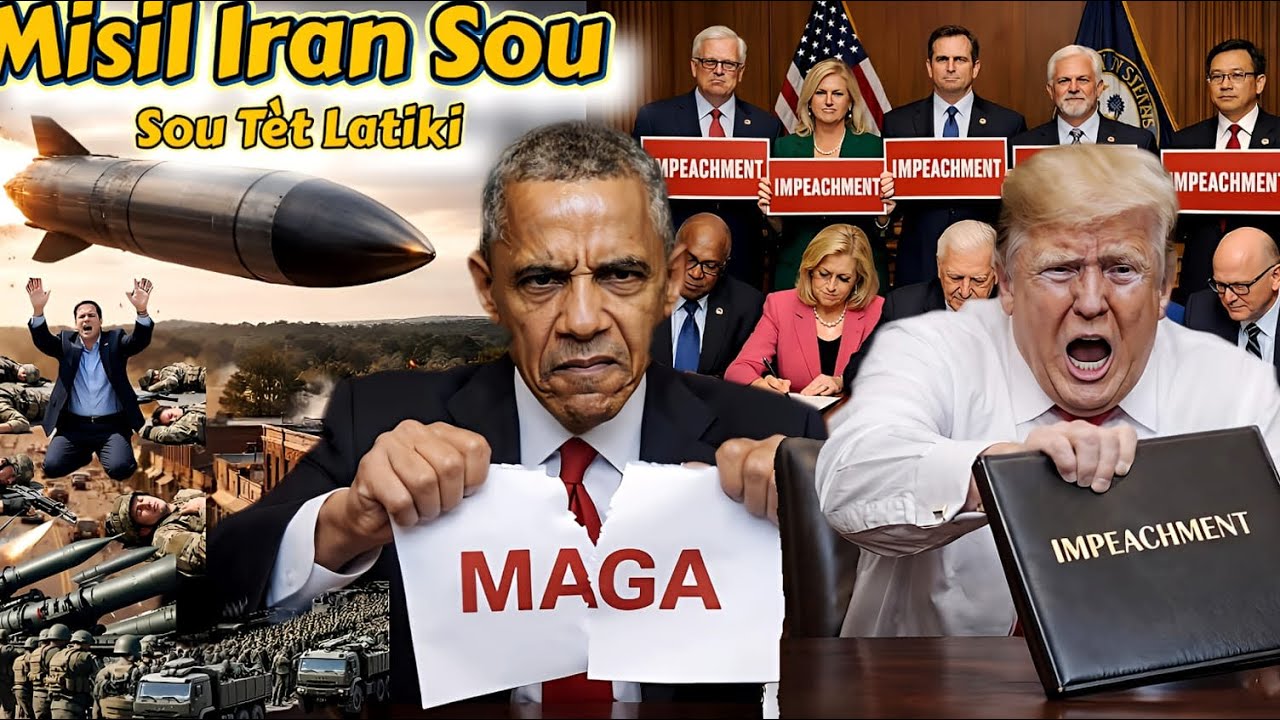 Rèl Yo Fèk Vote Pou retire Trump Prezidan MenSak tombe Iran met Dife sou OTan mò yo anpil bato koule