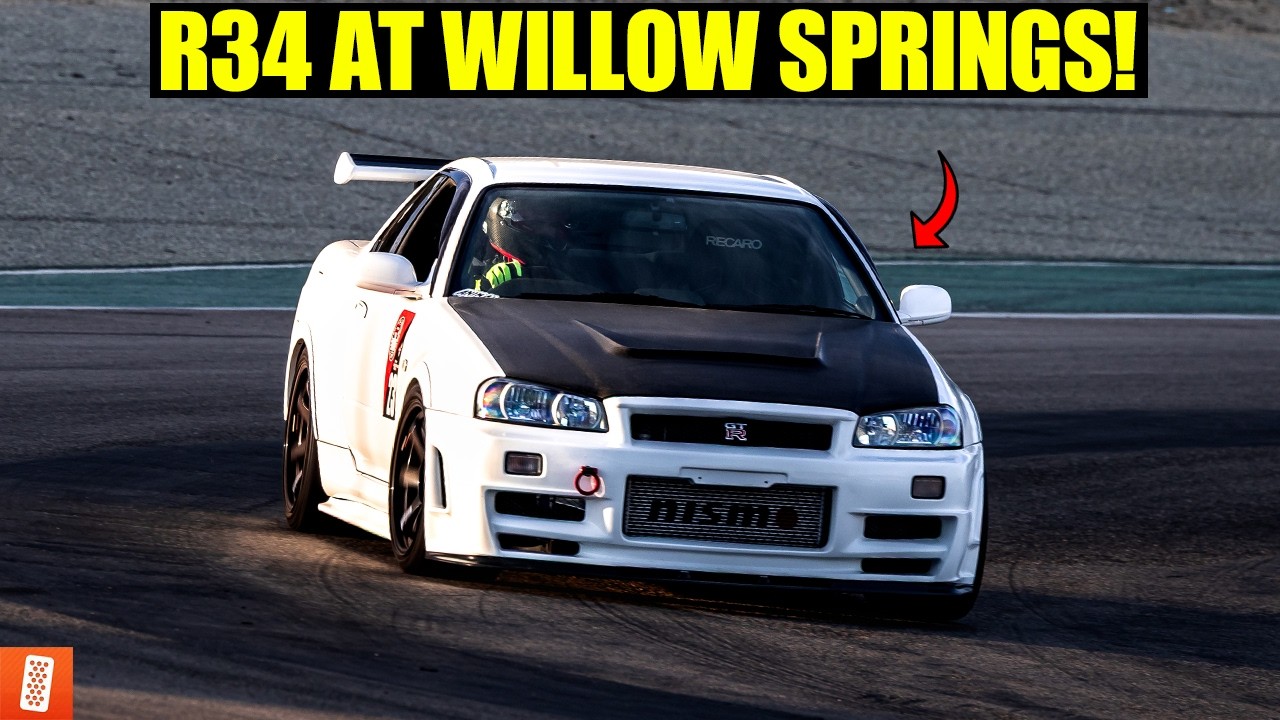 Впервые участвую в гонках на R34 GT-R на трассе Willow Springs Raceway.