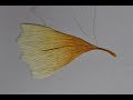 Ginkgo leaf Embroidery for beginner(17)苏绣(苏州刺绣) イチョウの葉 初心者に刺繍ししゅう