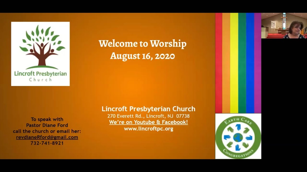 8/16/2020 Worship Lincroft Presbyterian Church YouTube