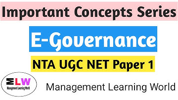 E-Governance || UGC NET Paper 1 Preparation || Important concept series