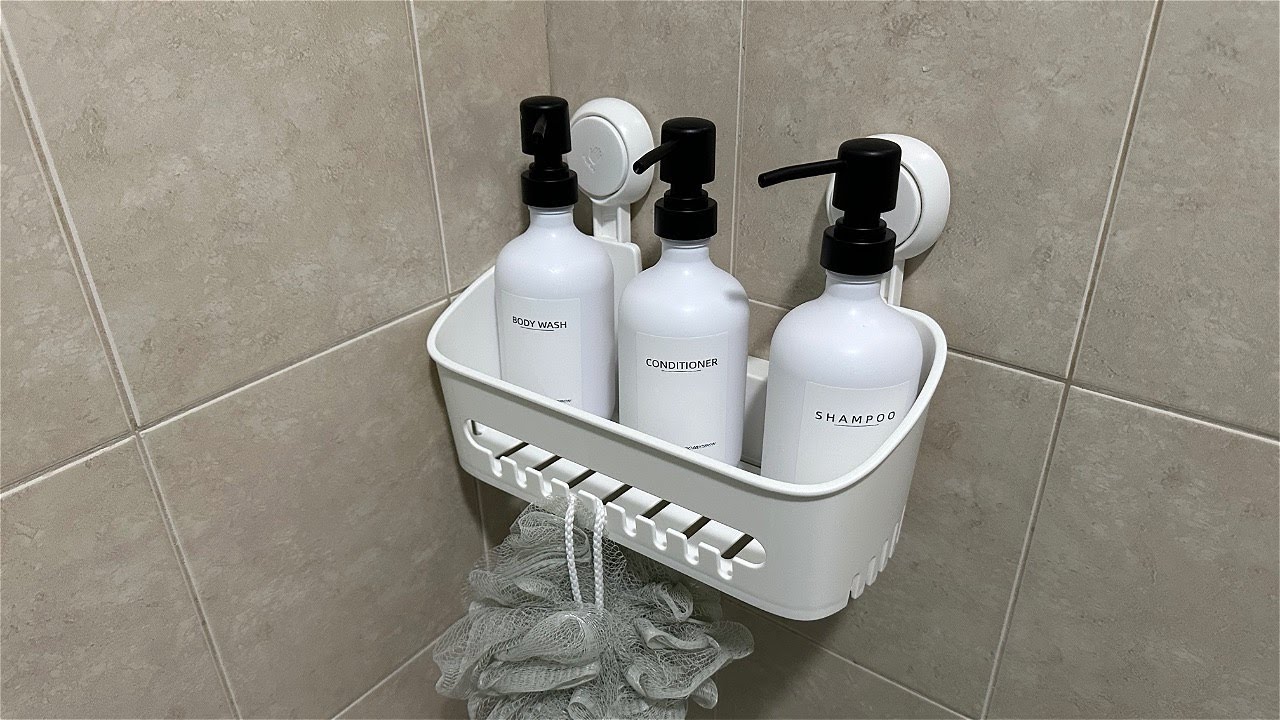 Luxear Shower Caddy Suction Cup Set, Shower Shelf & Soap Dish, Suction  Hooks